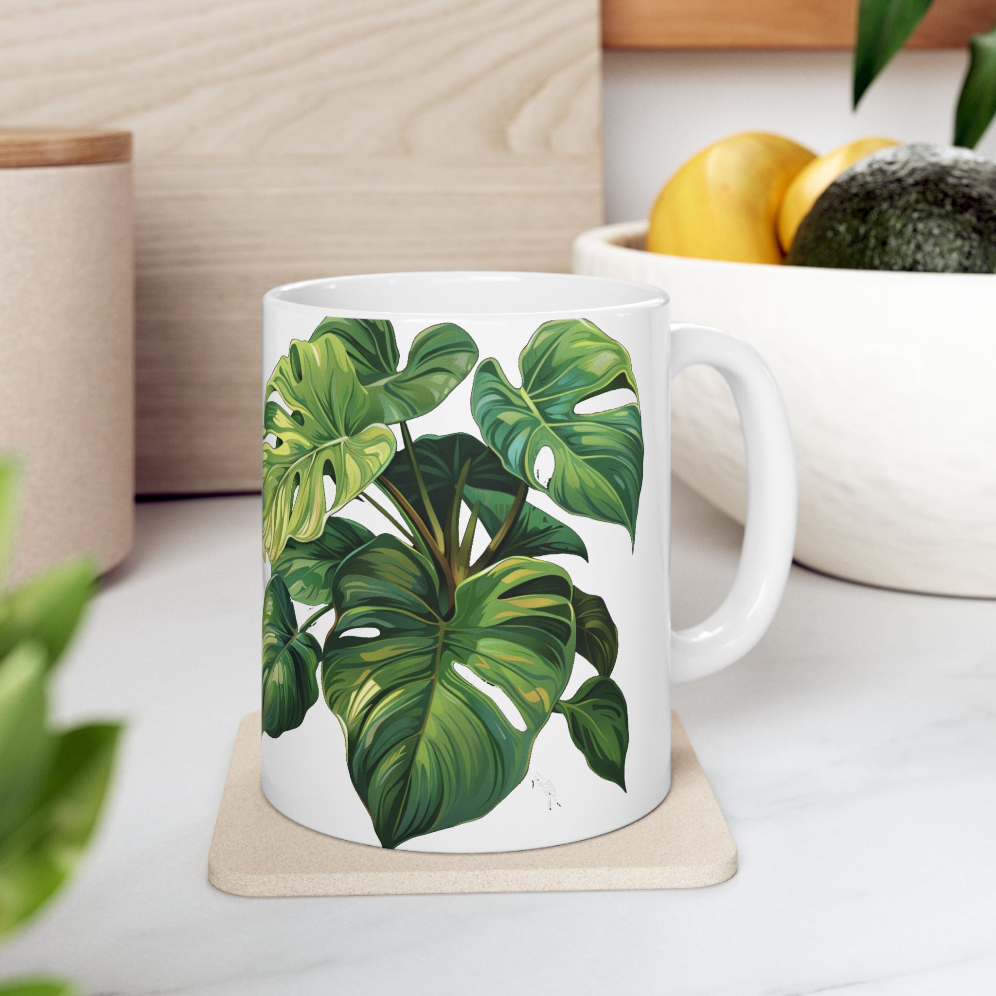 Tropical Monstera Coffee Mug  VORA + VINE