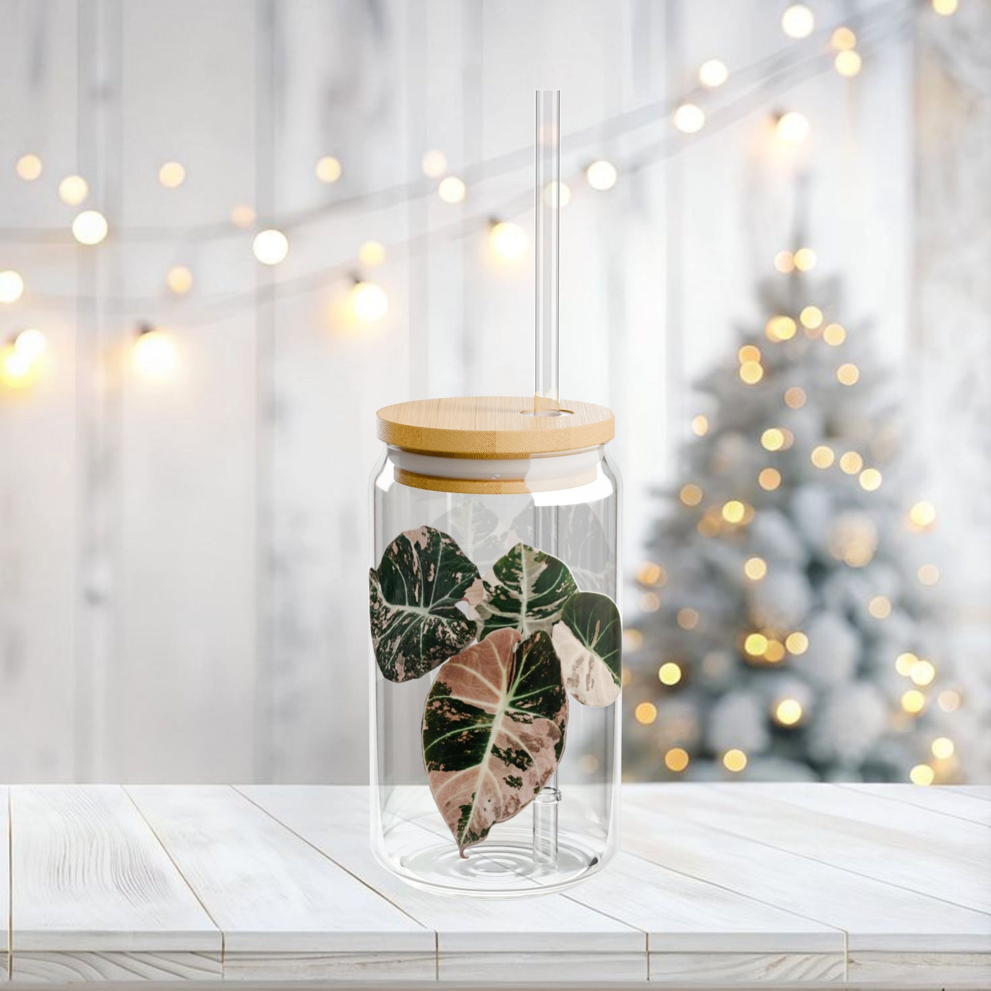 'Black Velvet Pink' Glass Sipper