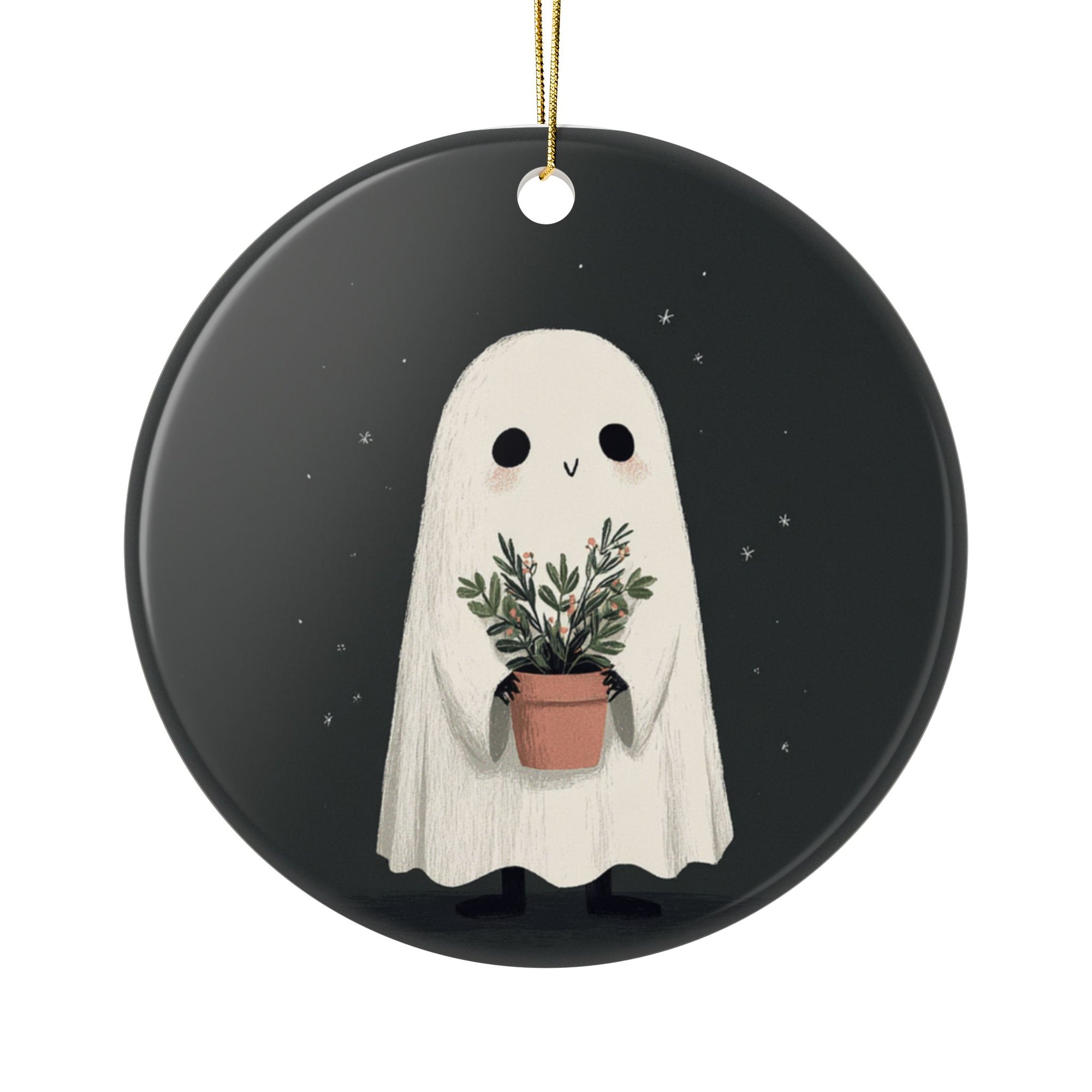 Ghost Gift Ceramic Ornament