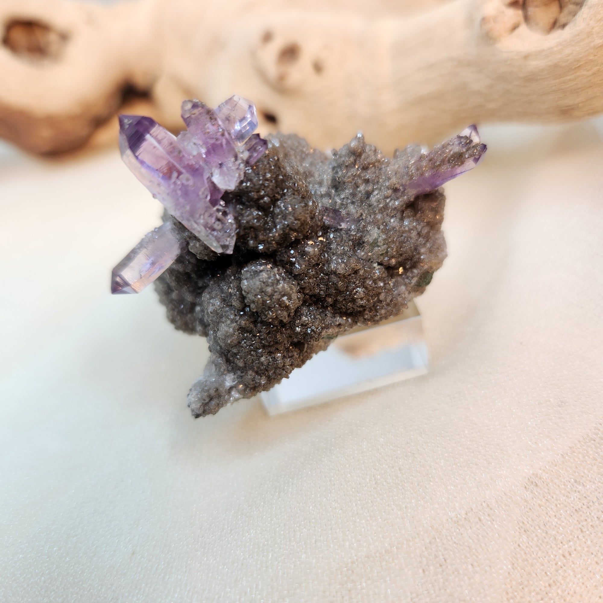 Raw Amethyst on Calcite Matrix