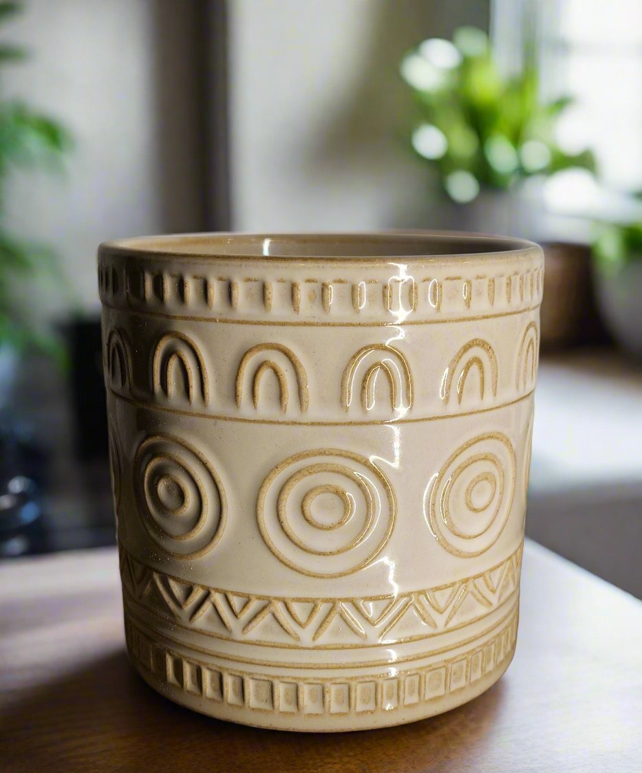 5.5" Textured Ceramic Planter