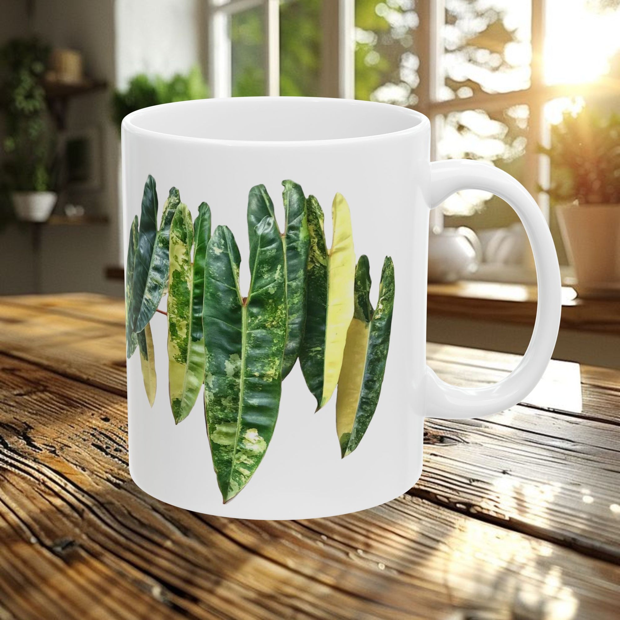 Philodendron Variegated Billietiae Coffee Mug