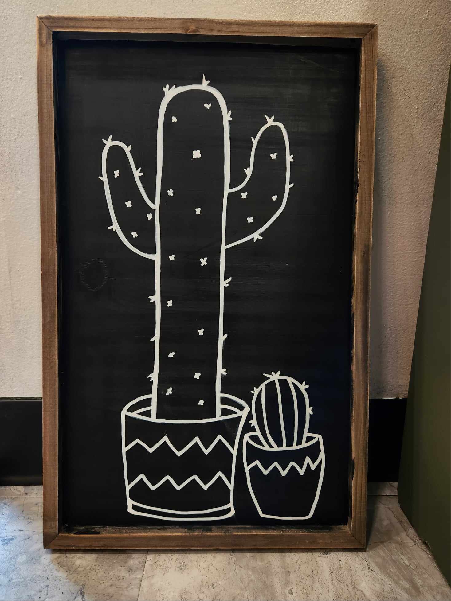 Cacti Doodle Framed Art