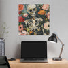 Floral Skeleton Canvas Art Print