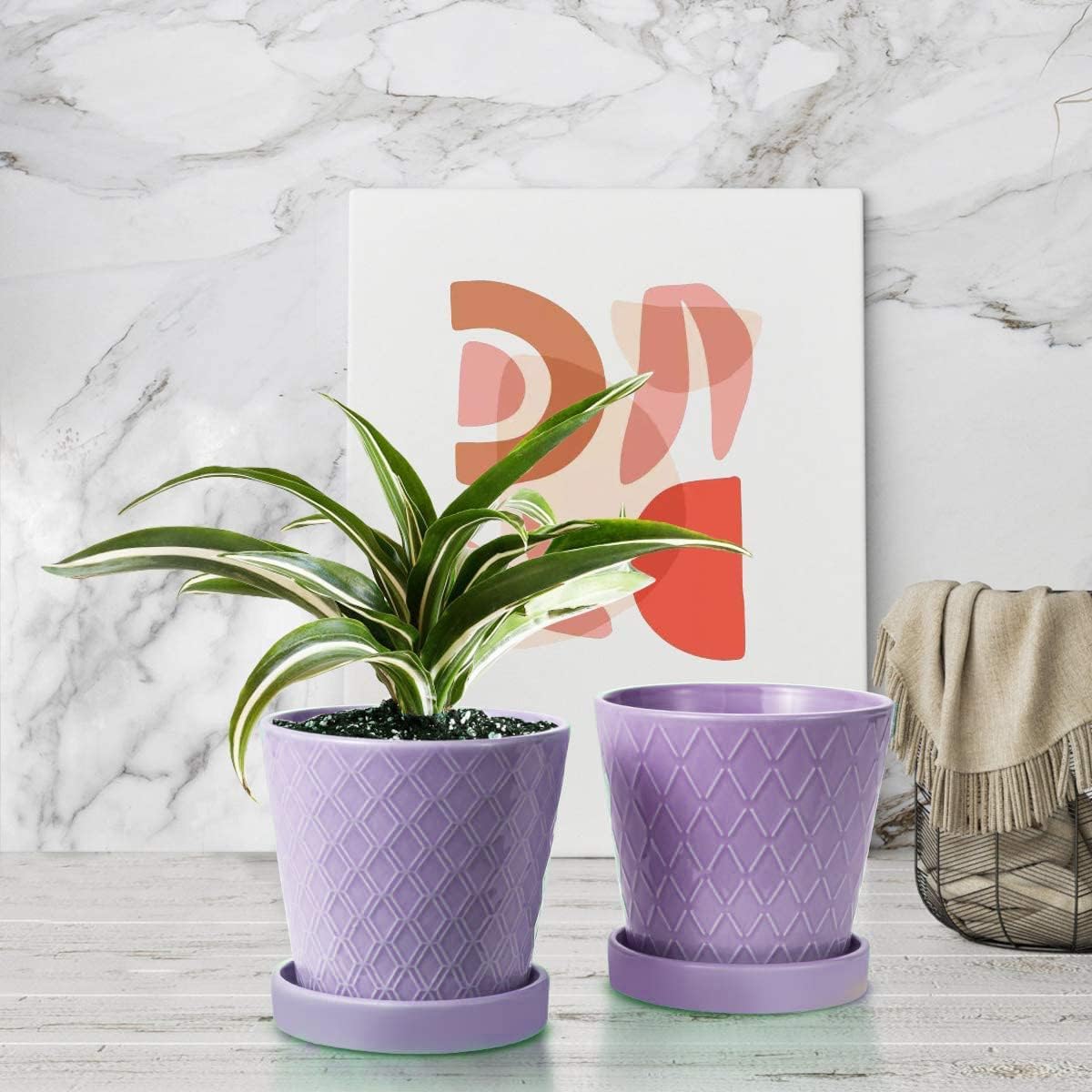 6" Purple Pattern Planter