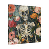 Floral Skeleton Canvas Art Print
