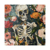 Floral Skeleton Canvas Art Print