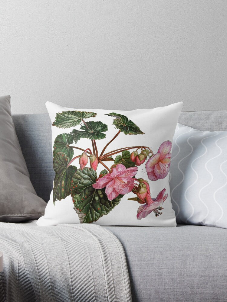 Begonia Throw Pillow