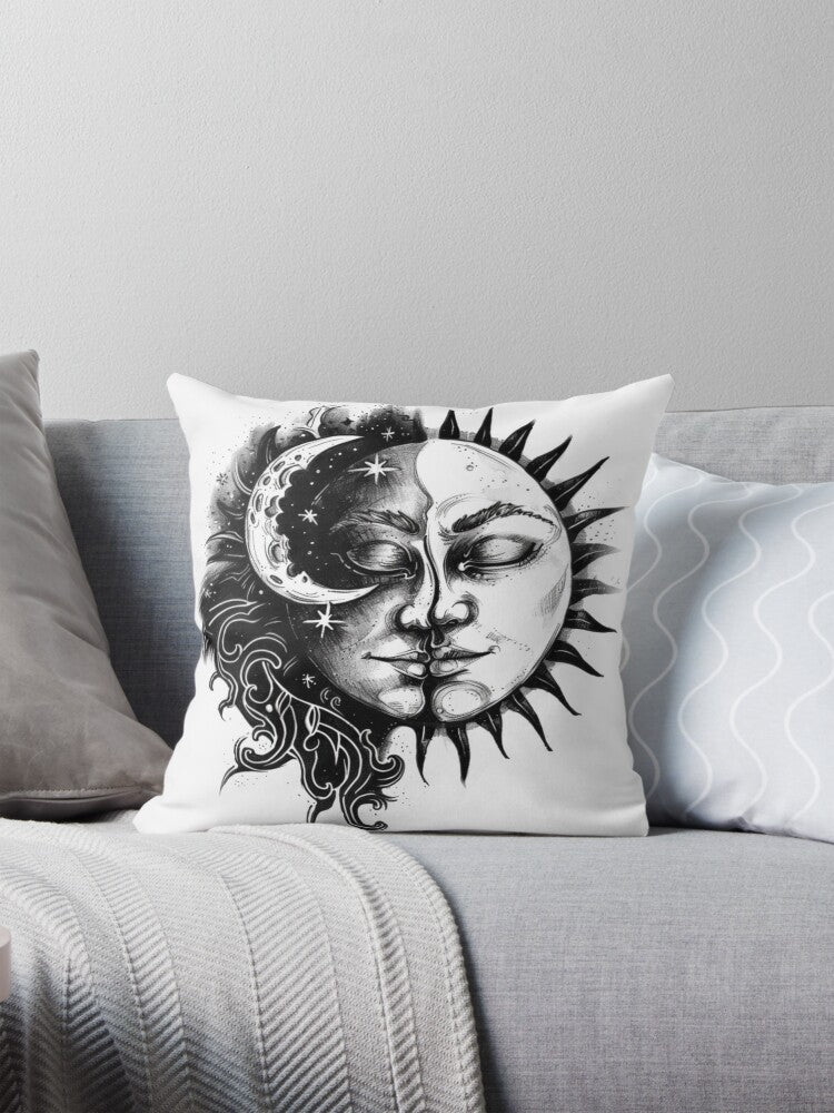 Sun & Moon Throw Pillow