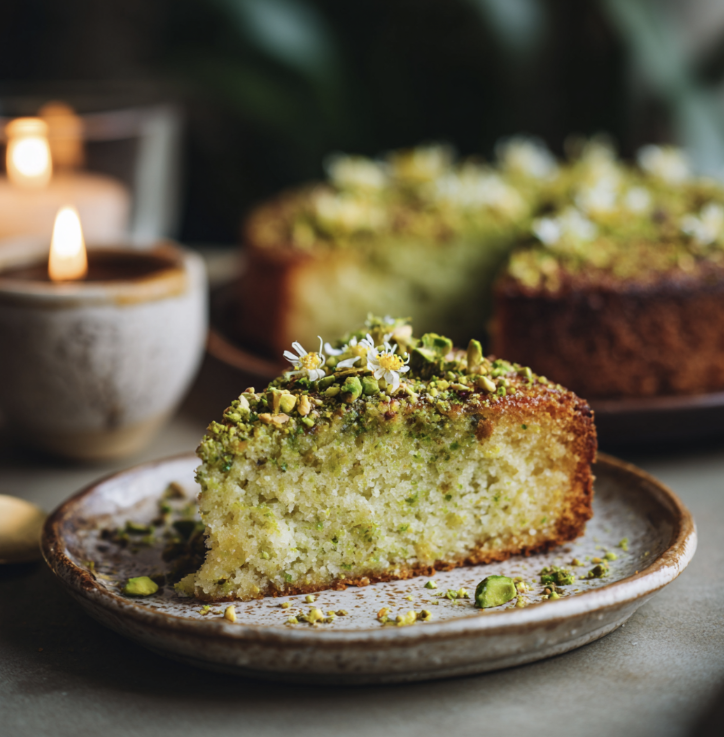 Pistachio Cake | Candle