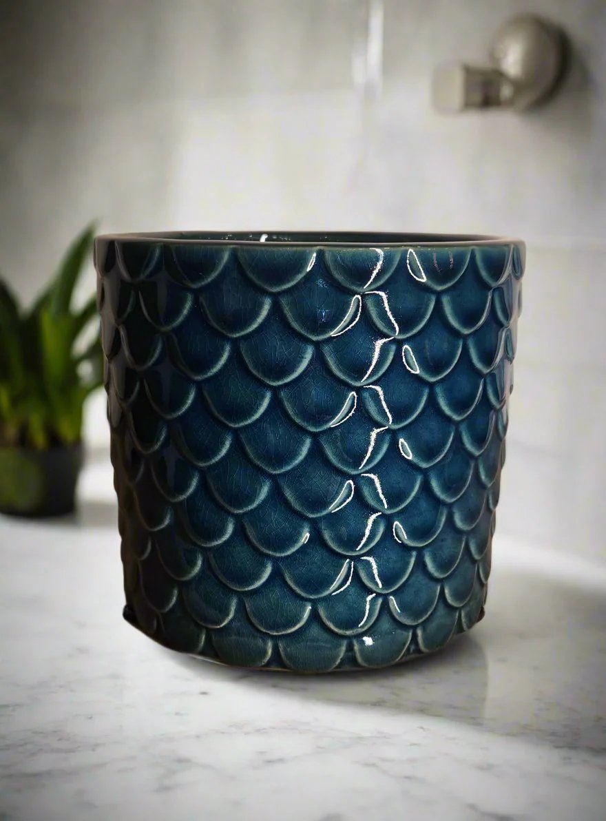 6" Navy Scale Design Planter