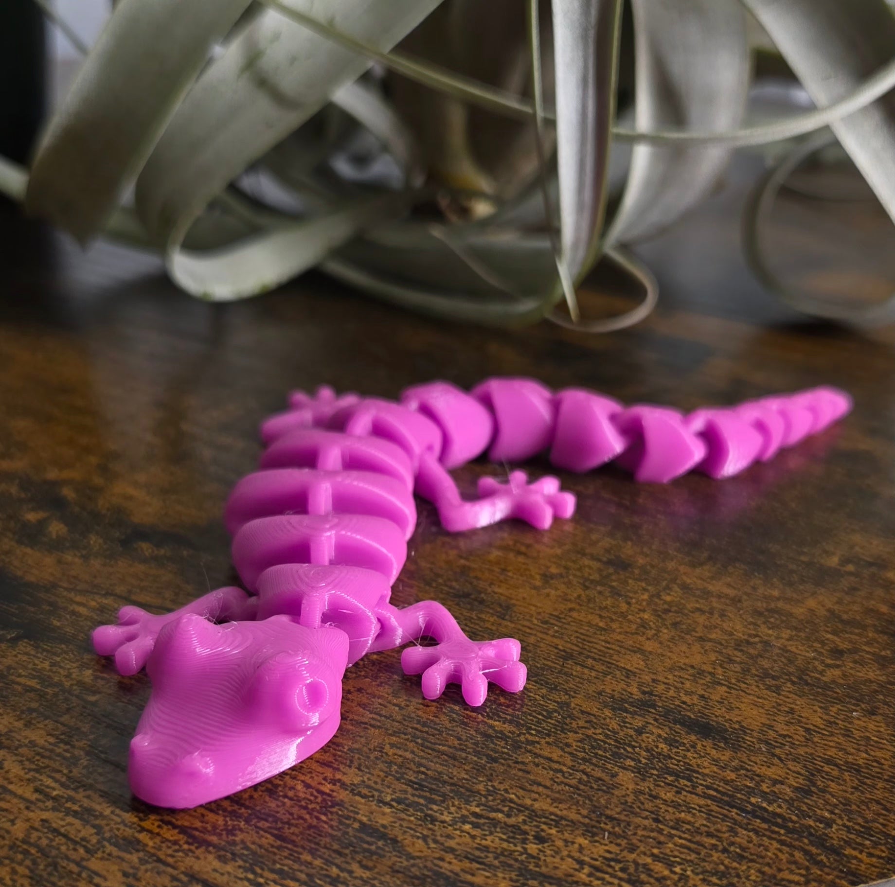 Pink Printed Lizard Flexi