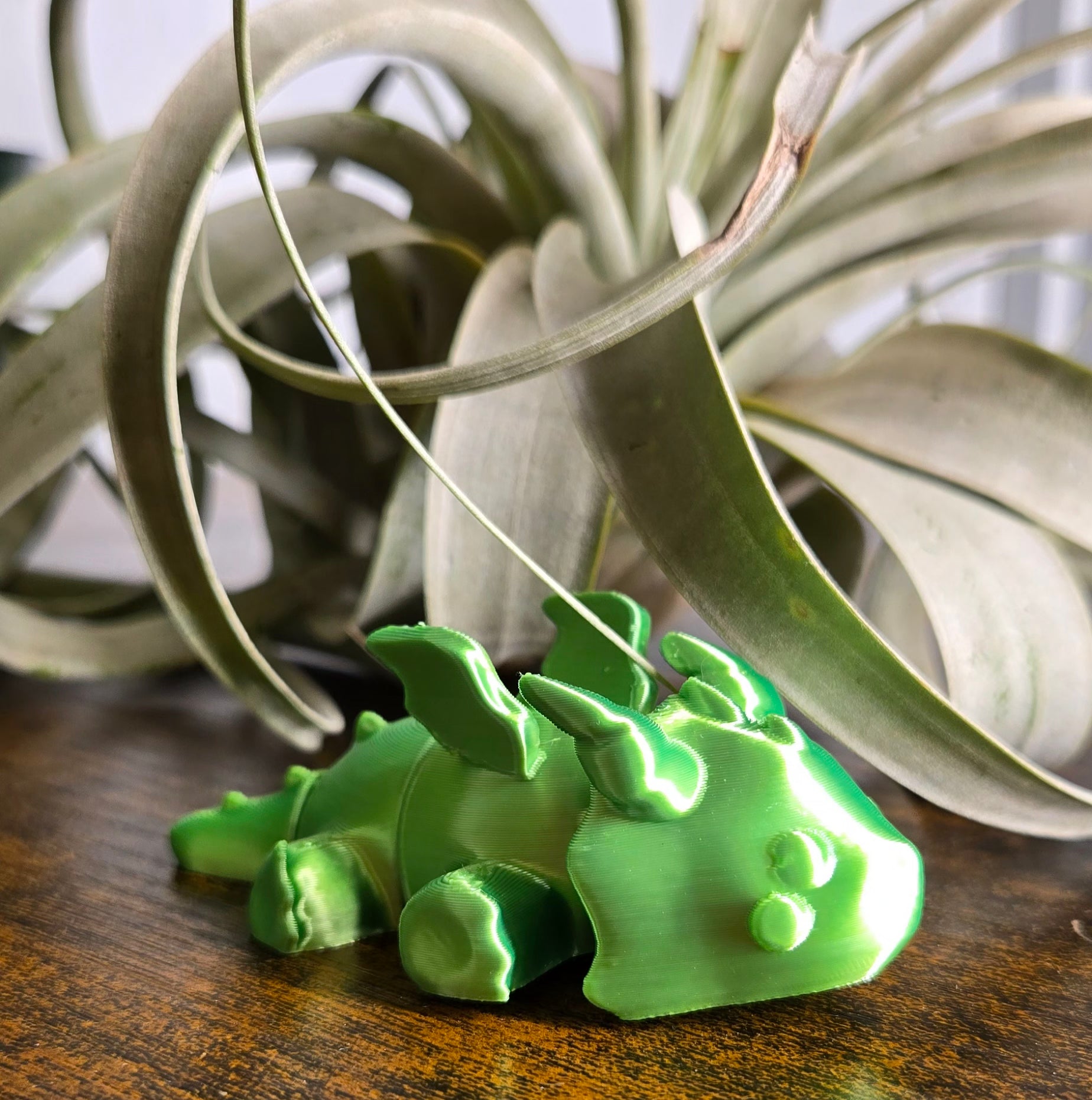 Lime Green Printed Axolotl Flexi